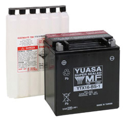 YUASA YTX16-BS-1 MAINTENANCE FREE 12 VOLT BATTERY – J'S Speedshop